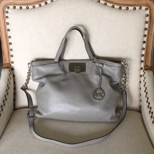 Michael Kors grey  leather tote